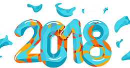 彩绘2018主题图片