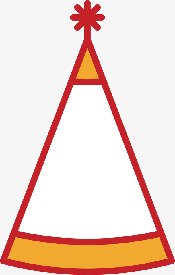 卡通红色三角帽