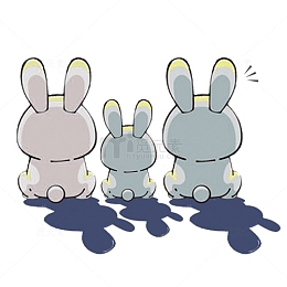 兔子背影