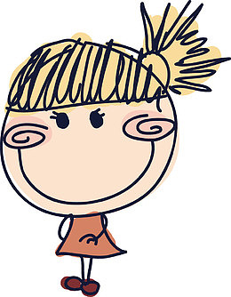 手绘可爱卡通小人