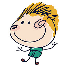 手绘可爱卡通小人