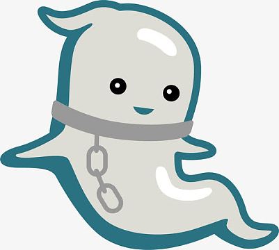 矢量卡通万圣节搞怪幽灵