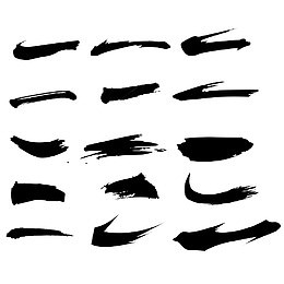 黑色毛笔画