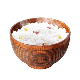 木碗里的米饭