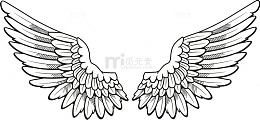 素描翅膀