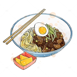 手绘拌面炸酱面