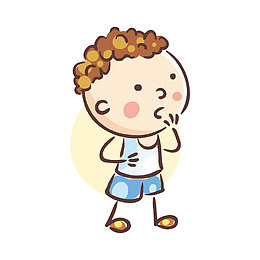 卷发小男孩