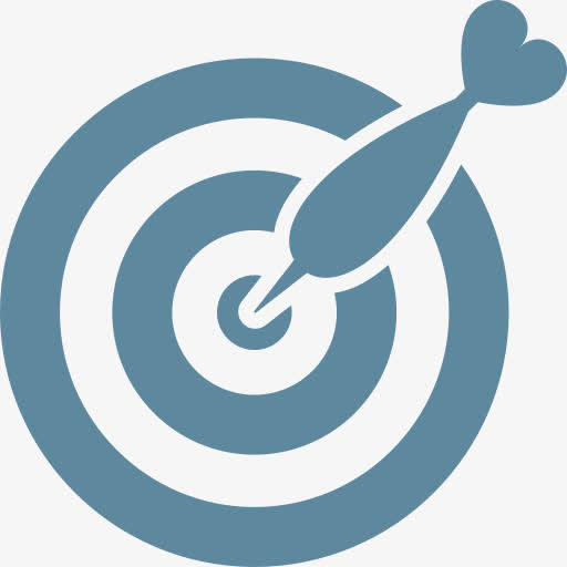 手绘卡通蓝色靶心