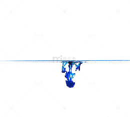 水下蓝色墨团