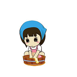 勤快洗衣服的女人