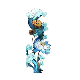 水彩浪花