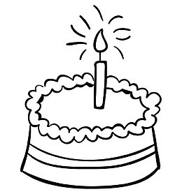 生日蛋糕简笔画