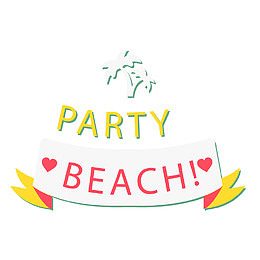 夏日海滩艺术字