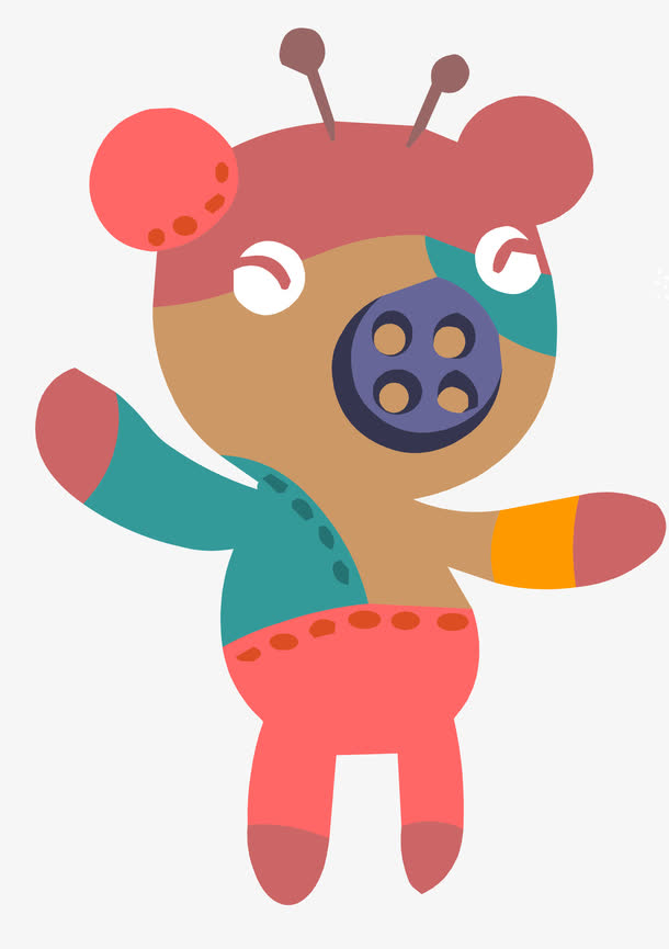 可爱小熊卡通动物矢量图