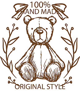 卡通玩具熊动物矢量图