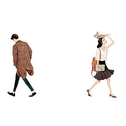 擦肩离别人男女