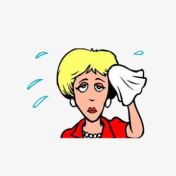 满头大汗的女士