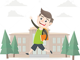 高高兴兴去上学