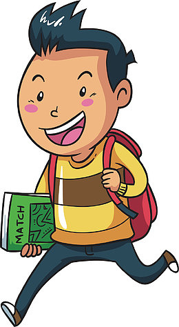 奔跑去上学