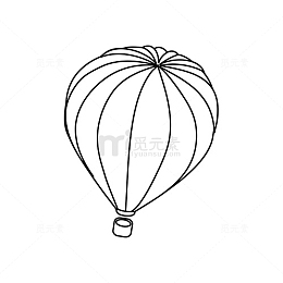 热气球简笔画