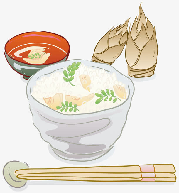 手绘矢量吃食