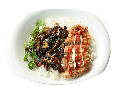 爆香鸡排饭