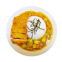 拌饭咖喱鸡排饭