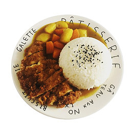 咖喱鸡排饭摄影文艺