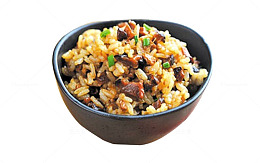 蘑菇肉粒饭