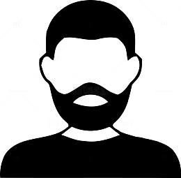 手绘中年男人头像图