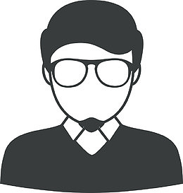 戴眼镜的矢量男人