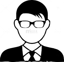 戴眼镜的卡通男人