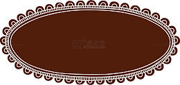 咖啡色花边框架