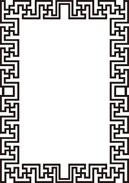 黑色线条复古花纹边框