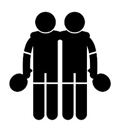 手绘乒乓球双人比赛图标