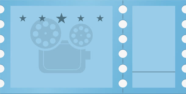 蓝色电影票素材