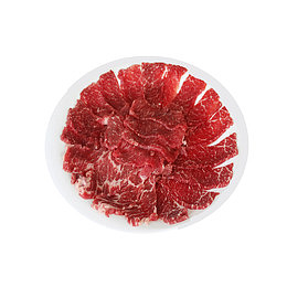 产品实物牛里脊肉片一盘