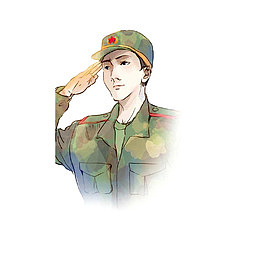 中国军人敬礼军姿