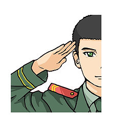 敬礼军人头像