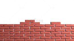 红色方砖堆砌的墙面