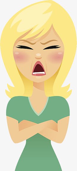 抓狂崩溃的金发女孩