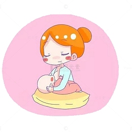 手绘宝宝吃奶