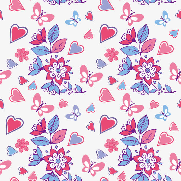 矢量彩色花纹背景