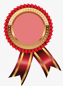 卡通红色奖章