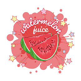 矢量手绘西瓜