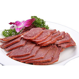 牛肉片装盘