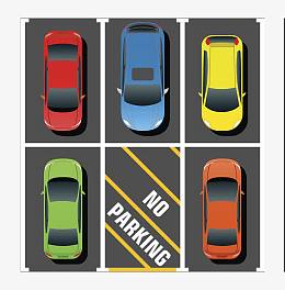 插图停车场俯拍平面图