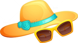 卡通遮阳帽和墨镜