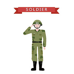 敬礼的军人