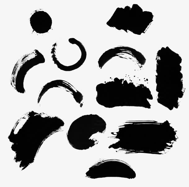 笔刷墨迹素材免费下载_觅元素